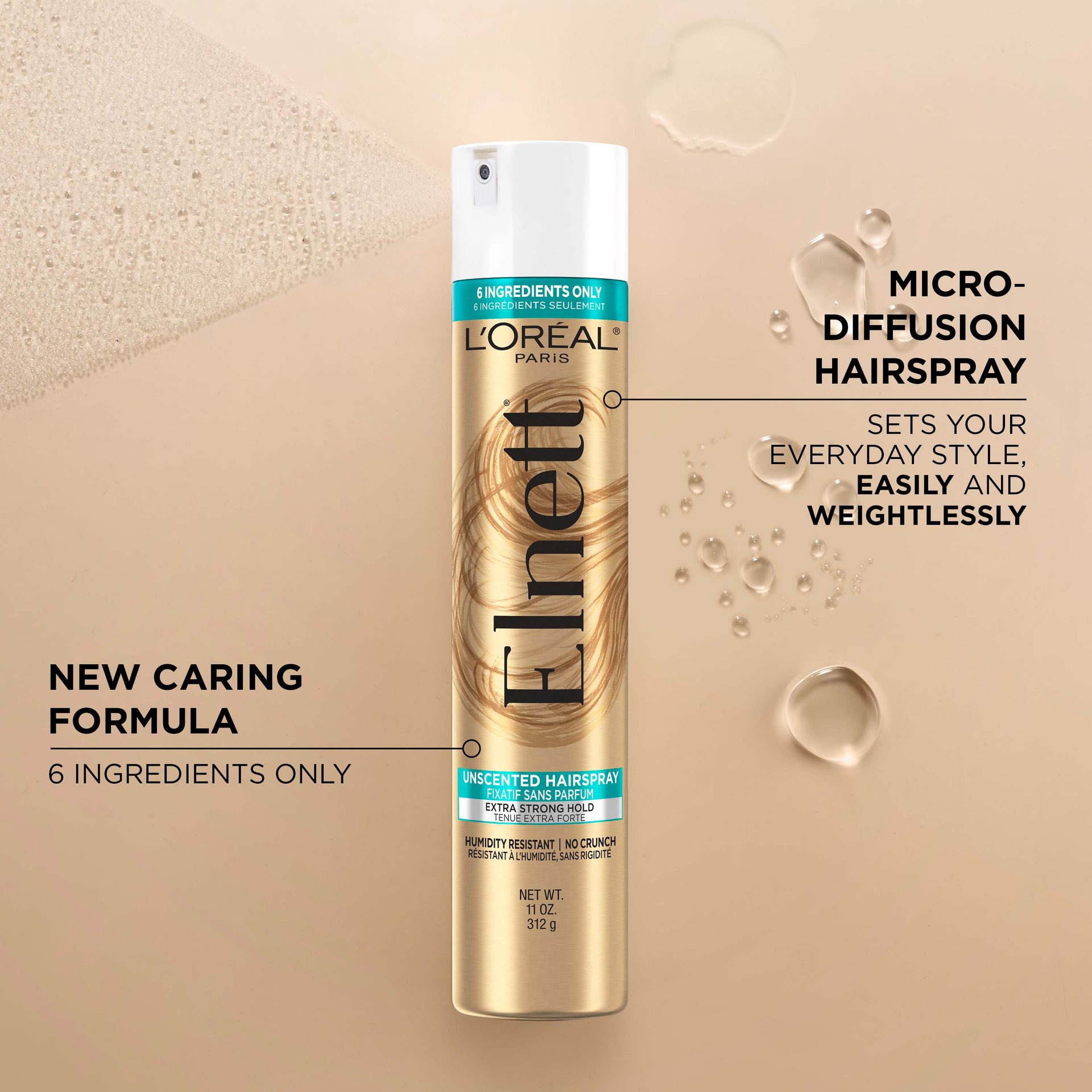 Elnett hair spray with only 6 ingredients